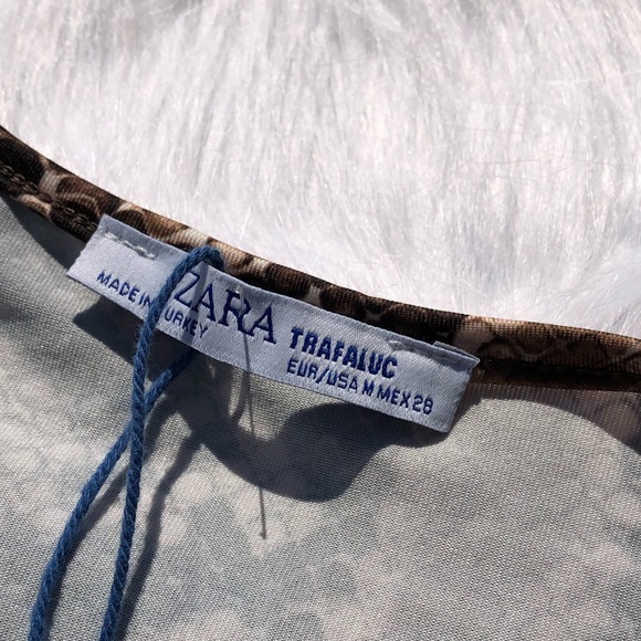 Zara deep v-neck cobra snake print body suit - Picture 6 of 7